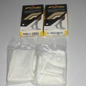 FUTURO 2 Pair Anti-Embolism Stockings Knee Length Closed Toe - Sz M (Open Box) - Picture 1 of 2