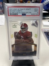 2021 Leaf Ultimate Draft Devonta Smith Gold SPCTM PSA 9 /5 POP 1!