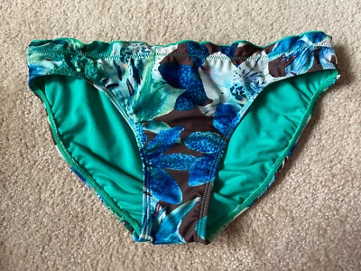 NUEVO CON ETIQUETAS Genuino LEILANI Papaya Floral Tiki Natación Bikini Parte Inferior Talla 8 Foto 1 de 4