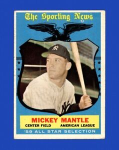 1959 Topps Set-Break #564 Mickey Mantle As LOW GRADE (crease) *GMCARDS*