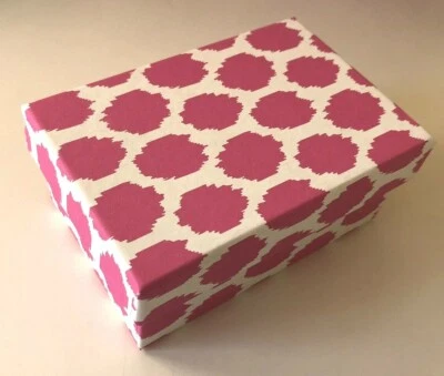 DECORATIVE COLORFUL GIFT/STORAGE BOX, Recycled paper - SM Hot Pink - Image 1 of 4