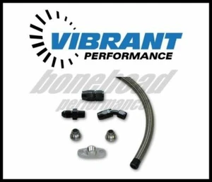 Vibrant 10280 Universal Oil Drain Kit for T3/T4 Turbos (12" long line) - Picture 1 of 1