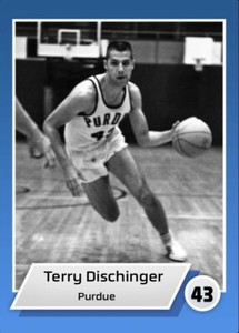 Custom Novelty Basketball Card Terry Dischinger Purdue (Blank Back)