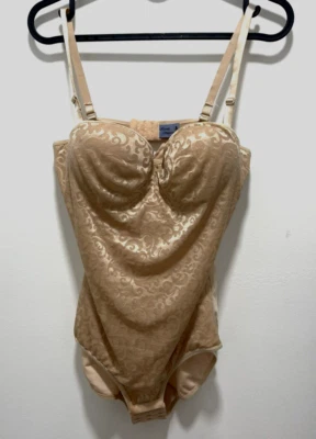 Heavenly Shapewear Body Brief Suit 4361 Ivory Size L    01274 - Image 1 of 2