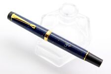 FILCAO LEADER-Fountain Pen- BLUE LAPISLAZULI CELLULOID & GOLD-Piston-NEW (NOS)
