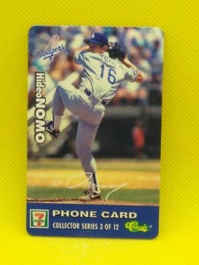 Hideo Nomo 1996 Classic 7-Eleven Collector's Series PHONE CARD #3