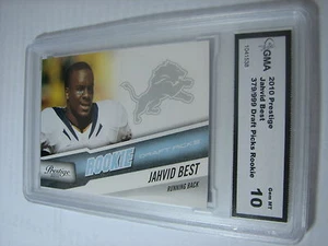 JAHVID BEST CAL LIONS 2010 PRESTIGE DRAFT PICK BLUE # 379/999 RC GRADED 10 L@@K - Picture 1 of 1
