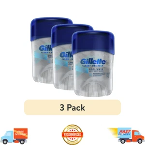 (3 pack) Gillette Antiperspirant Deodorant for Men, Clear Gel, Cool Wave, 0.5 oz - Picture 1 of 12