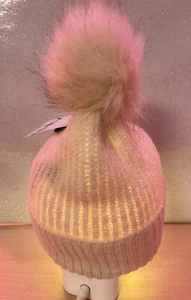 ZARA WOOL BLEND KNIT POMPOM BEANIE HAT SIZE MEDIUM BEIGE CREAMBRAND NEW TAGS - Picture 1 of 5