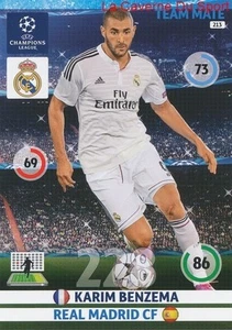 213 KARIM BENZEMA REAL MADRID FRANCE CARD CHAMPIONS LEAGUE ADRENALYN 2015 PANINI - Picture 1 of 1