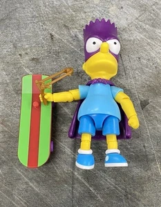 The Simspons Bartman Action Figure W/ Slingshot & Skateboard Loose - Picture 1 of 2
