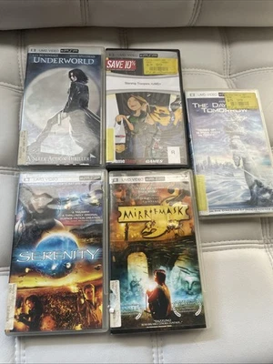 Lot Of 5 PlayStation PSP Umd Movies Underworld Serenity Mirror Mask Starship Etc Foto 1 de 4