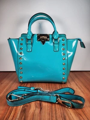 VALENTINO Rockstud Bag Patent Leather Tote Crossbody Shoulder Handbag - Image 1 of 4