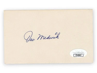 Joe Medwick Signed Autographed 3X5 Index Card Cardinals Dodgers JSA CF45845 - Image 1 of 2