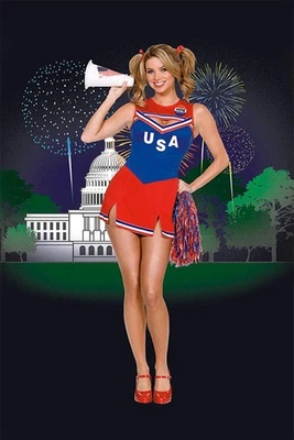 Dreamgirl EE. UU. Vestido Disfraz Animadora con Accesorios NUEVO  Foto 1 de 3