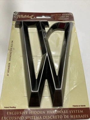 WHITEHALL Puerta Casa Dirección Número Letra con Níquel Cepillado 6" Foto 1 de 2