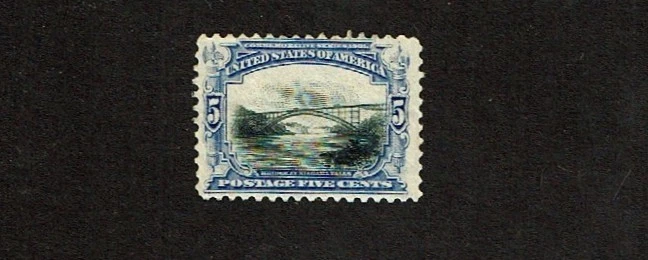 1901 U.S. Pan-Am Expo Series 5c Ultra & Blk NIAGARA FALLS BRIDGE Sc#297 M/NG - Image 1 of 1