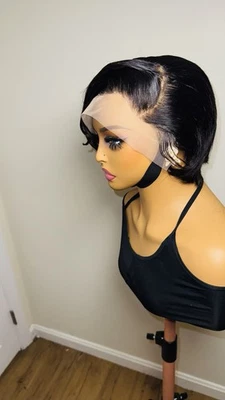 Short Pixie Full Lace Frontal 100% Human Hair - Image 1 of 4