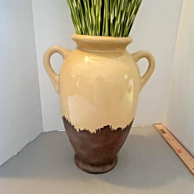 Mustard Yeallow  And Natural Vase By Southern Living At Home - 14" Tall Gorgeous - Image 1 of 4