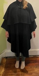 Rare International Scene Black Wool Cape/Cloak One Size - Picture 1 of 14