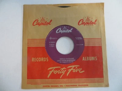 Merle Haggard – Okie From Muskogee - Capitol Records X6173 7" Single VG+/Generic - Image 1 of 4
