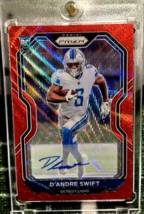 2020 PANINI PRIZM AUTO WAVE RED D'ANDRE SWIFT RC 92/149 - Picture 1 of 2