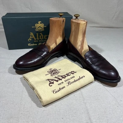 Alden Shoes 683 Burgundy Leather Penny Loafers Men's Size 10E Nearly New - Image 1 of 4