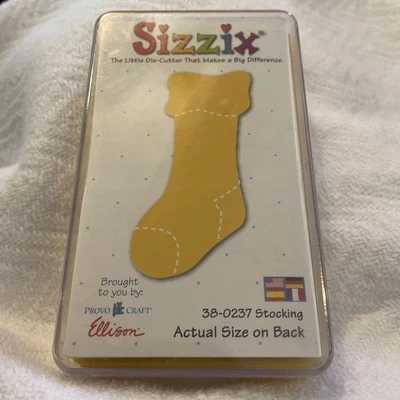 Sizzix Medium Die Cutter 38-0237 Stocking Provo Craft & Ellison z42 - Image 1 of 3