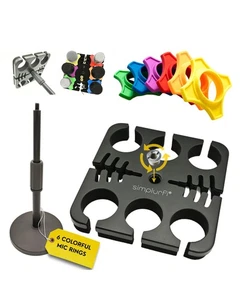 Support multi-microphone avec support de micro de bureau – Support carré pouv... - Afbeelding 1 van 6