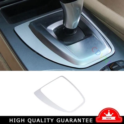 Console Gear Shift Frame Cover Trim For BMW 5 Series 2004-2010 Silver Aluminum - Image 1 of 4