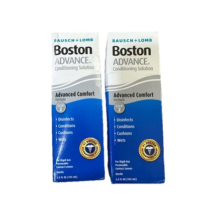 2x Bausch Lomb Boston Adv Condition Solution Paso 2 Advanced Comfort Exp 10/28 Foto 1 de 2