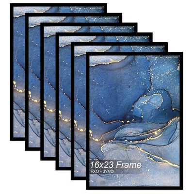 16x23 Picture Frame Set of 6, Black Frame for 16 x 23 Inch Picture Poster Pho... - Image 1 of 4