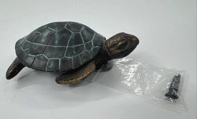 Golpeador de puerta de tortuga marina de latón SPI casa de playa náutica costera 3D resistente NUEVO Foto 1 de 4