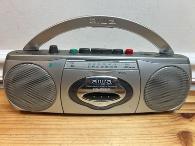 Grabadora casete radio AM/FM estéreo AIWA CS-P500W de colección rara sin probar lectura Foto 1 de 4