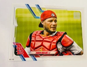 YADIER MOLINA 2021 Topps 5x7 Variation Short Prints #/49 CARDINALS - Bild 1 von 1