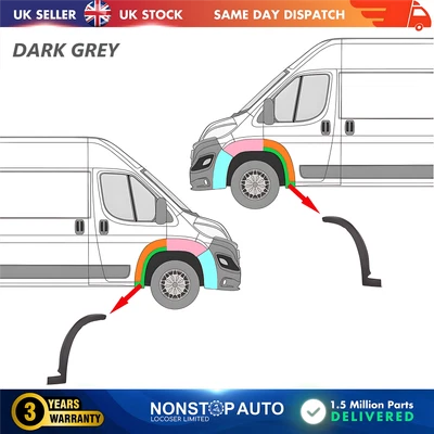 2X Wheel Arch Trim Moulding Front Left and Right For FIAT Ducato 2006 on - image 1 of 4