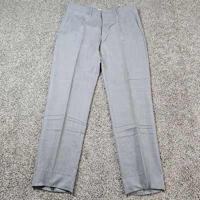 Polo Ralph Lauren Pants Mens 34x30 Gray Virgin Wool Dress Trouser Slacks Flat - Image 1 of 4