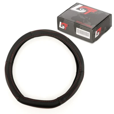 Volant Étui Couverture de Volant Ø 38x9 CM Anthracite Rouge Perforé pour Peugeot - Photo 1/4