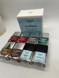 Butter London Nail Polish Lot Of 8 With Nail SCRUBBERS - NEW - Picture 1 of 4