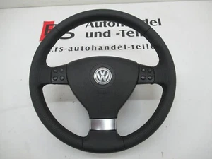VW Golf V 5 1K Leder Lenkrad Neu bezogen Echtleder schwarz Sportsline 1K0959538F - Bild 1 von 18