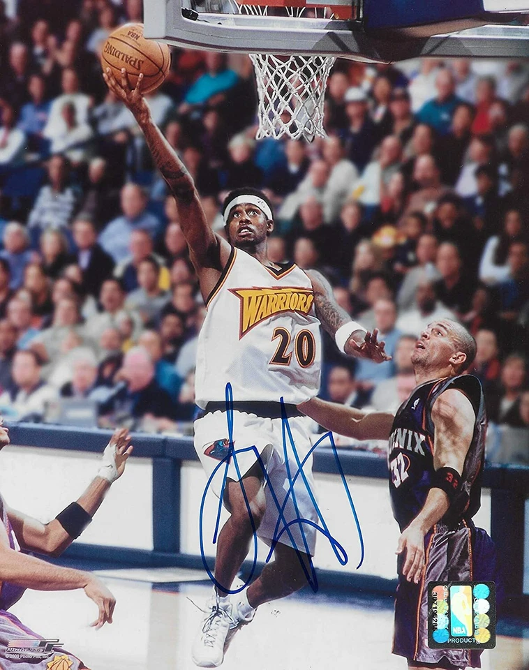 Foto firmada por Larry Hughes Golden State Warriors 8x10 certificado de autenticidad, Foto 1 de 1