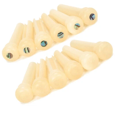 Guitarra Acústica 6 piezas Sin Blanquear De Colección Hueso Real Puente Pines Shell Dot EE. UU. Foto 1 de 4