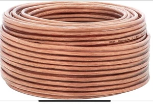 Cable de altavoz de 15 metros 2 x 4 mm 12 AWG cable de audio transparente flexible en cadena - Imagen 1 de 2