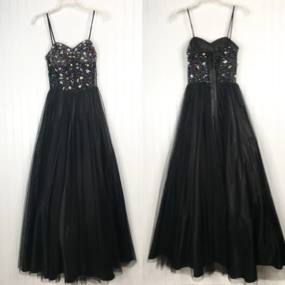 Vestido corsé Blondie Nites para mujer negro cuello corazón con cordones juniors 9 Foto 1 de 4