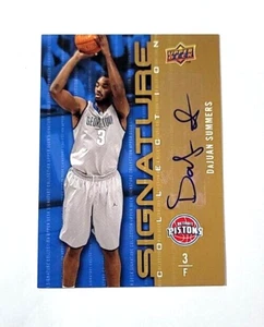 2009-10 Upper Deck DaJuan Summers Auto Signature Collection Detroit Pistons #26 - Picture 1 of 2