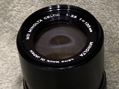 Lente de cámara Minolta MD Celtic 135 mm f/1:3,5 f = 135 mm Japón con tapa de lente Foto 1 de 4