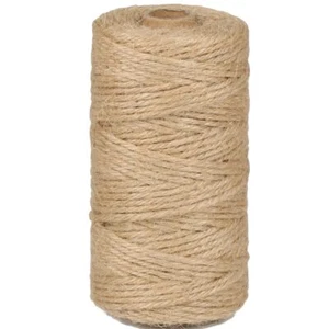 328Ft 3mm Natural Jute Twine String Rope for Gift Wrapping Cat Scratching Post - Picture 1 of 6