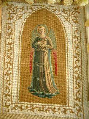 Elegant Holy Godness Portrait Hand Crafted Completed Needlepoint Canvas - Image 1 of 4