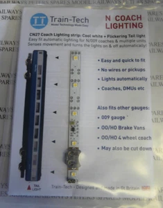 Train-Tech CN27 Coach Lighting: Cool White With Flickering Tail Light N Gauge - Picture 1 of 1