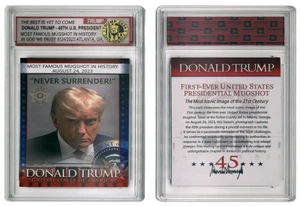DONALD Trump Mug Shot Card Head MAGA Autograph Police Assassination Attempt USA - Picture 1 of 11